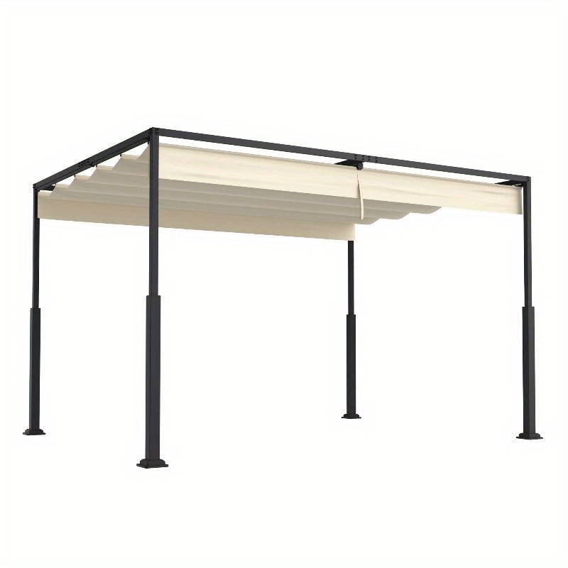 A Stable Gazebo Canopy With An Adjustable Area For Sun Protection, Ideal For Gardens, , And