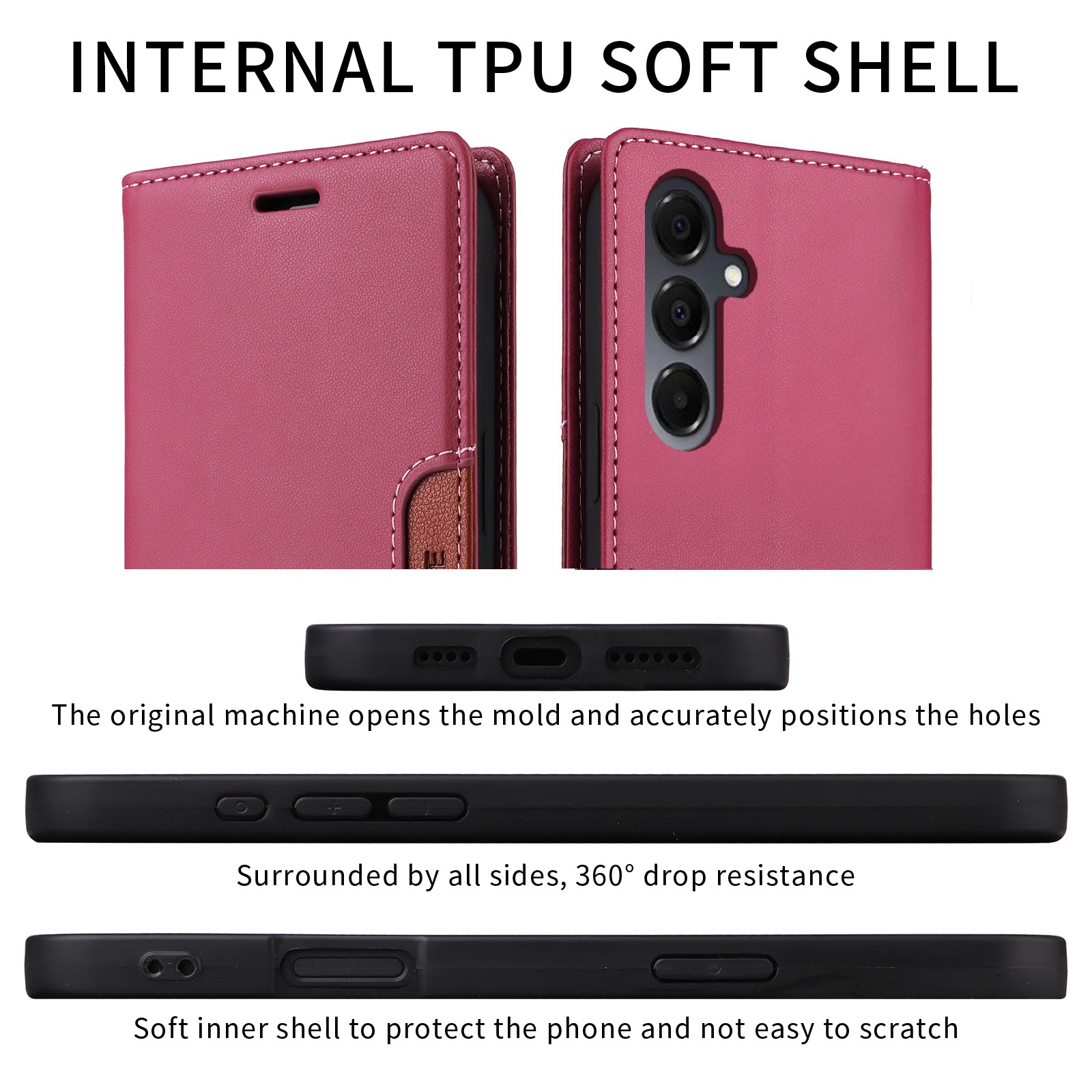 Husă Telefon - Portofel cu Slot Card Blocare RFID Magnetică Tip Flip Piele Sintetică pentru Samsung Galaxy S25 Edge S24 FE S23 Ultra S22 Plus S21 S20 S10 Note 20 A73 A72 A71 A55 A54 A53 A52 A35 A34 A33 A32 A25 A23 A16 A15 A14 A13 A06 A05S, Model Business Moale
