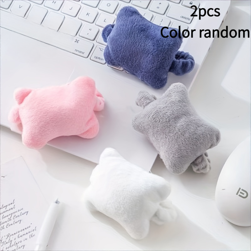 TEMU 2pcs Coussin de poignet couleur aléatoire Petit tapis de souris pour employés de bureau Clavier Anti-usure Coussin de main Support de poignet
