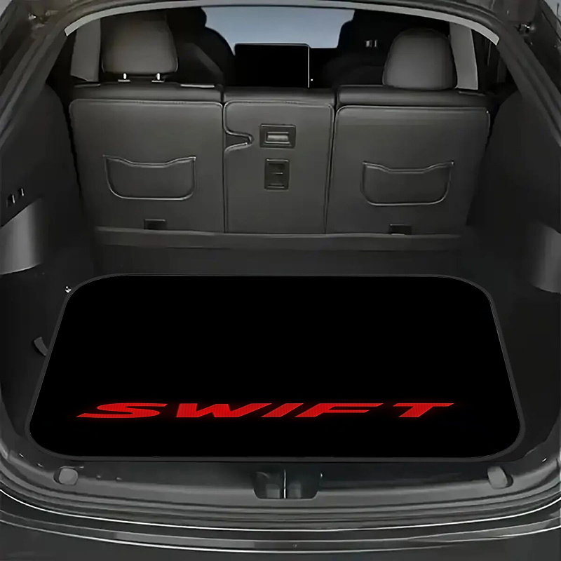TEMU 1pc Swift Minimalist Pattern Car Sport Style Trunk Mat - Durable And , Suitable For Everyday Use, Interior Trim Mat, Perfect Gift. Fits Cars,