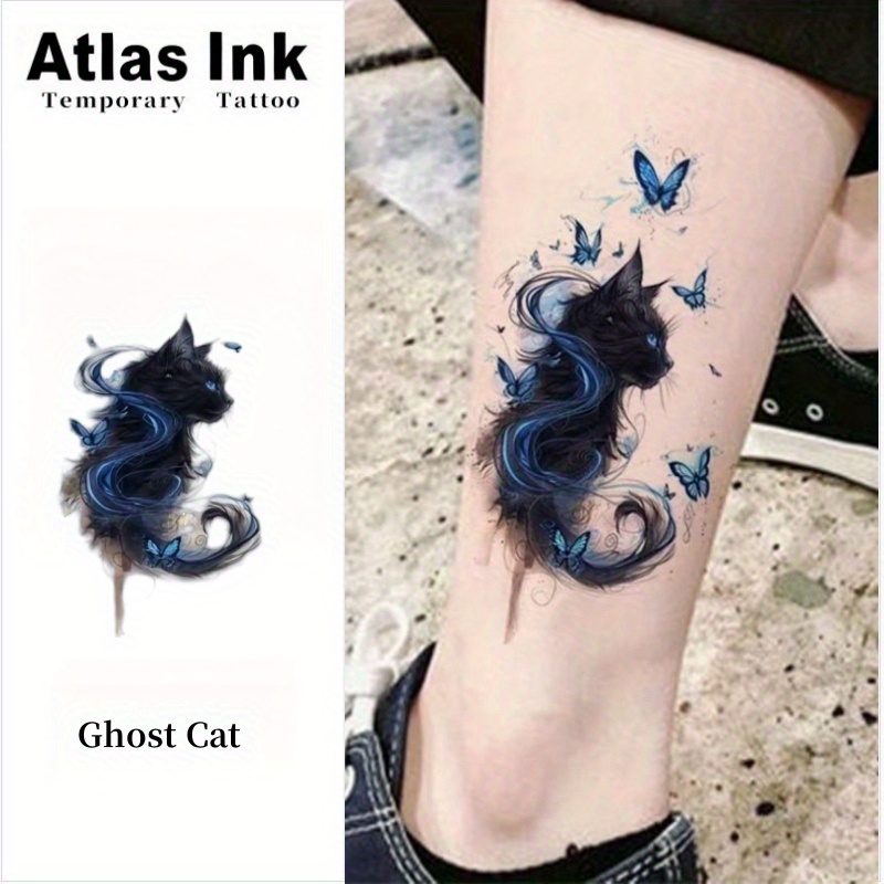 : Cat . Durable Waterproof. Just Lightly Press And Paste, And Life For About . Halloween