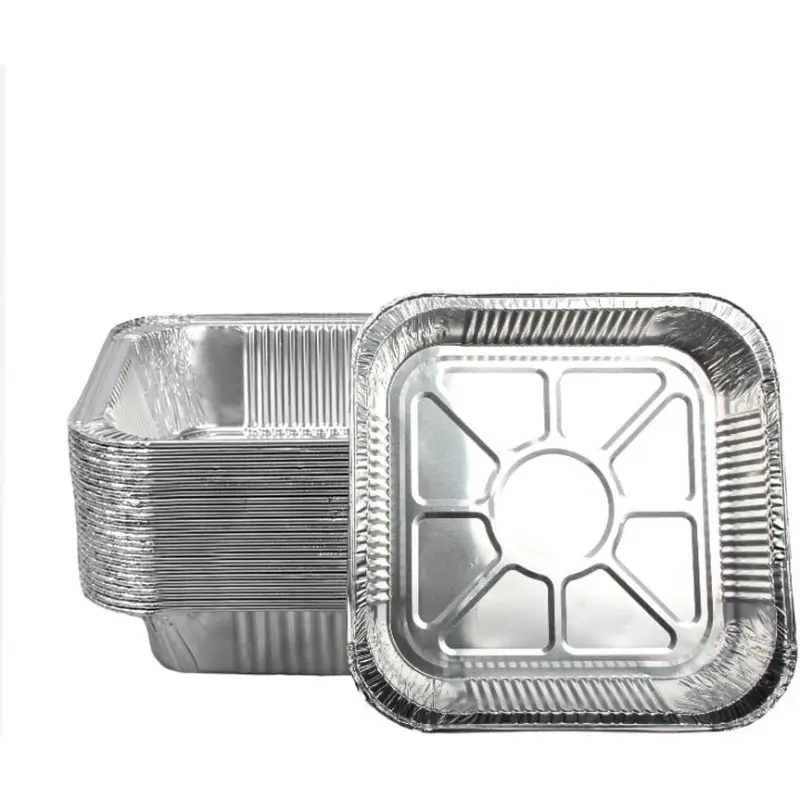50pcs heavy-duty disposable aluminum foil air fryer liners - 7x7 inch square pans with rounded corners, 600°c heat-resistant, greaseproof & high quality for instant pot, oven, grill, steamer basket - stackable, induction-safe (compatible with air fryers, ovens, induction cooktops) - food-safe, easy clean, ideal for parties, camping, bbqs - 50pcs bulk pack, air fryer liners non stick, aluminum foil pans with lids, air fryer , air fryer liners large size Product details 0