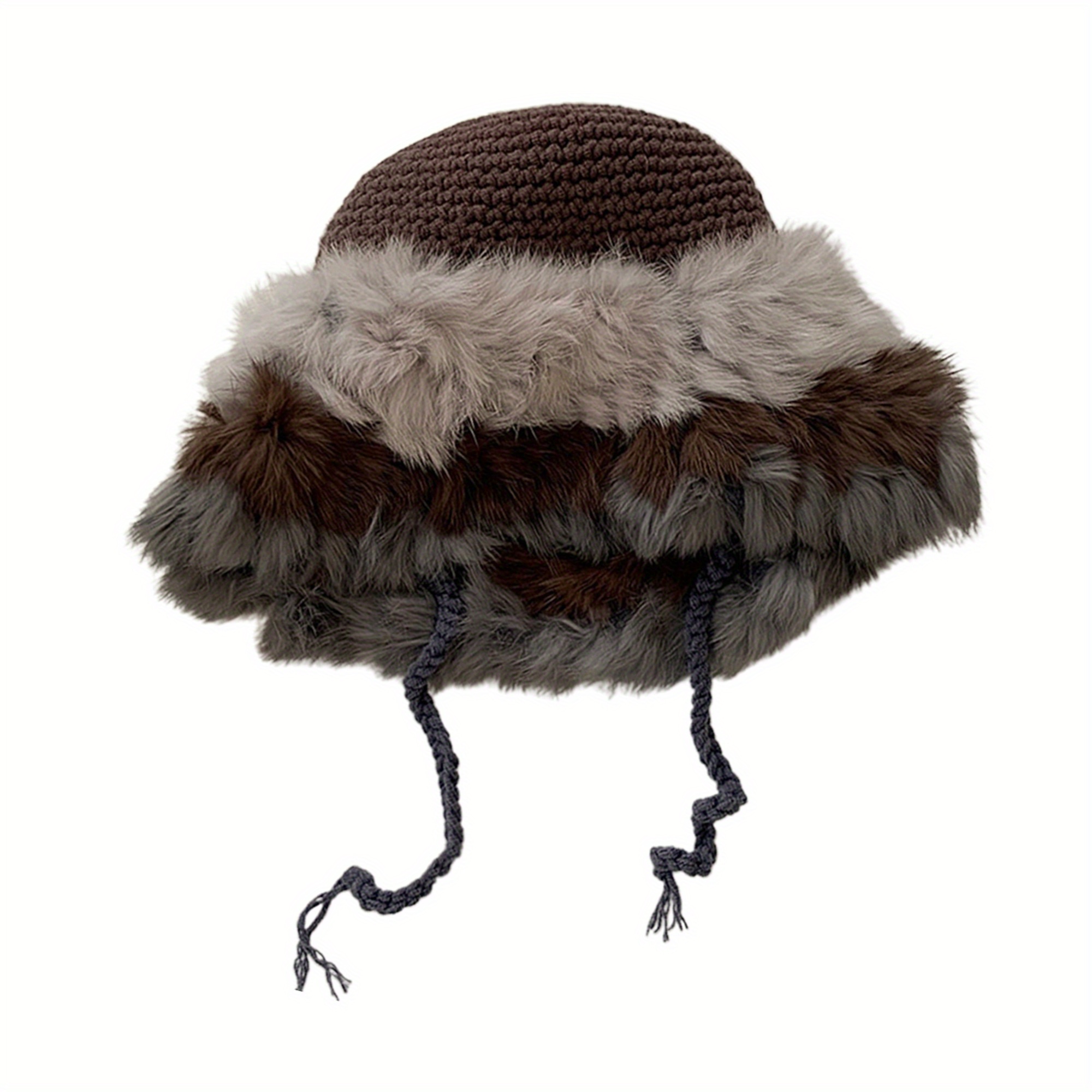 thermal bucket fisherman hat soft fur lined, lightweight