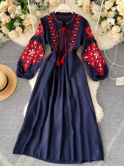 embroidered women dress sold on Temu United States embroidered women dress sold on Temu United States