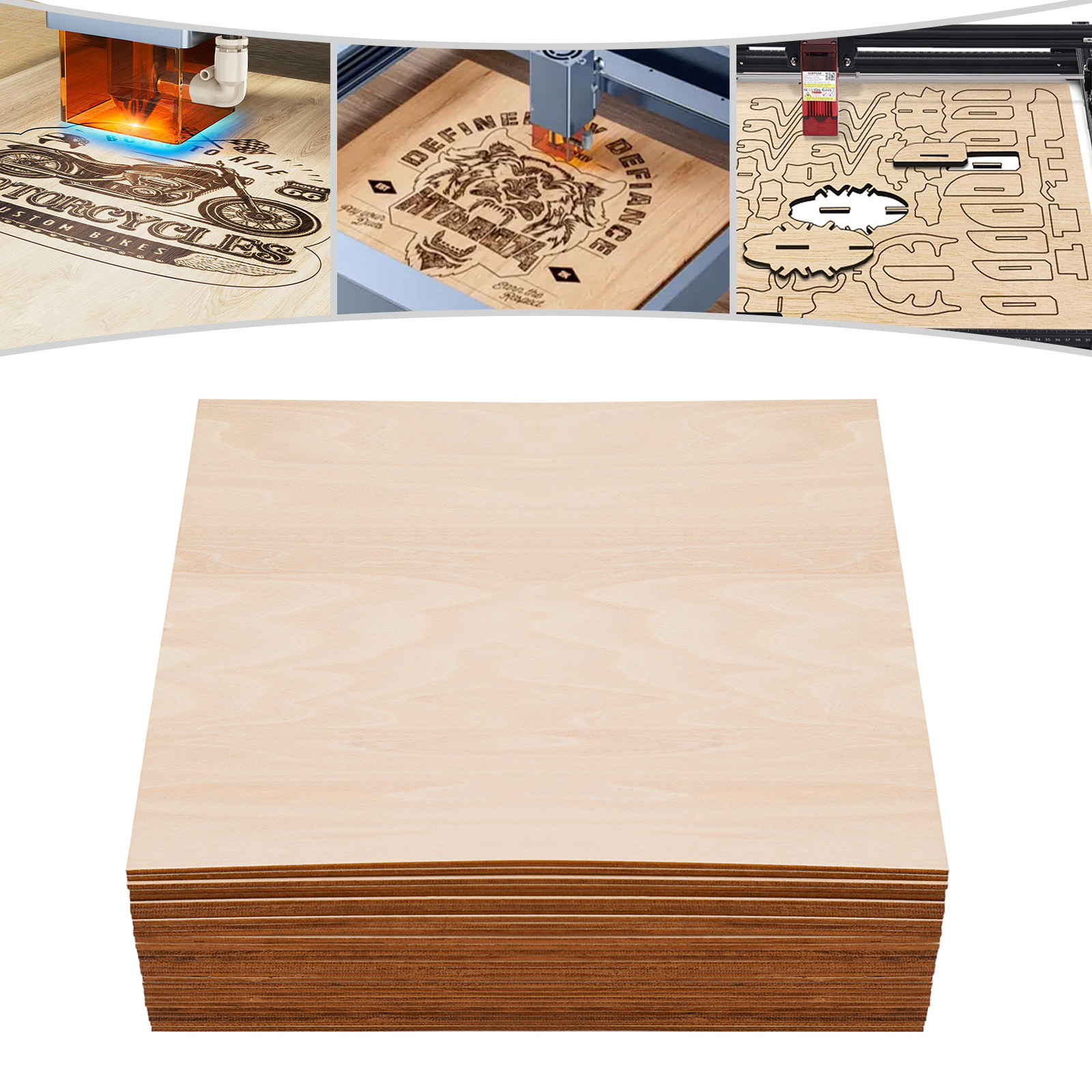 TEMU OUKANING 30 feuilles de bois de buis 30x30x0,3 cm, panneaux de contreplaqué non pour bricolage, loisirs créatifs, découpe laser, menuiserie,