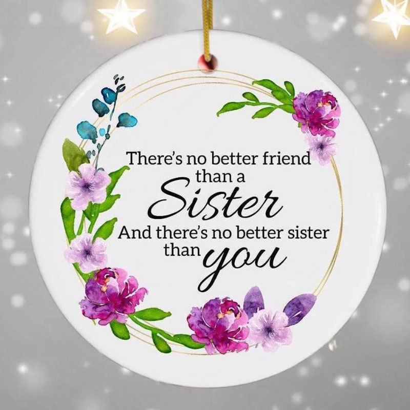 TEMU 2d Flat, Two-dimensional Plane, Single-piece Sister Ornament, Christmas Decorations, Halloween Decorations