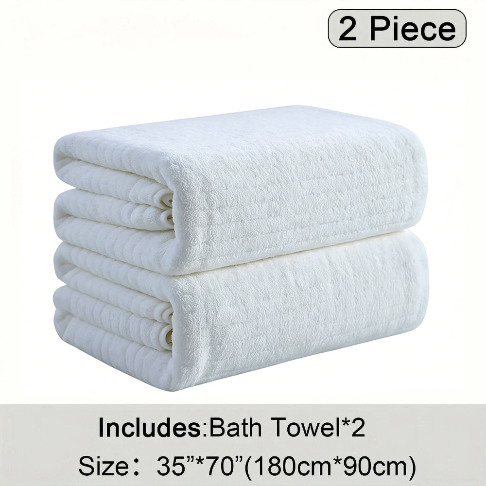 2-pack Oversized Bath Towels Set, 90 X 180cm/35' X 70' Extra Large Towel Microfiber Absorbent Xl Bath Sheet Super Soft Bathroom Towels Set Size Shower Towels For