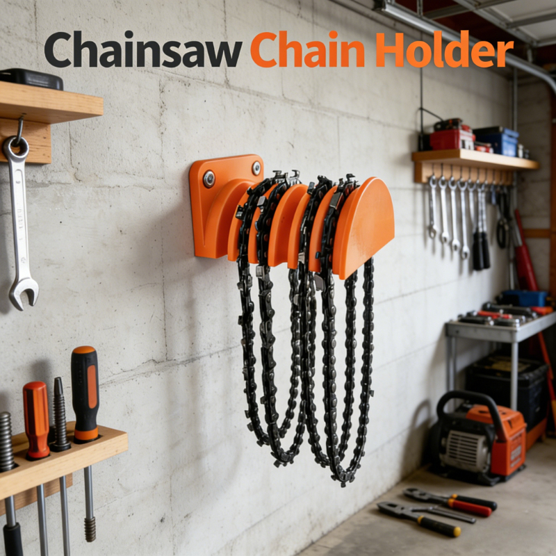 chainsaw chain rack wall mounted organizer wall mounted chainsaw chain storage rack holds 6 chains compatible with most   space saving professional and use chainsaw accessory fashion tool storage rack chain  
