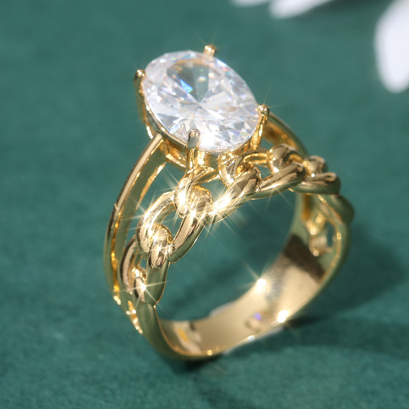 Elegant Double Layer Ring Chain Buckle Ring, Wedding Gift
