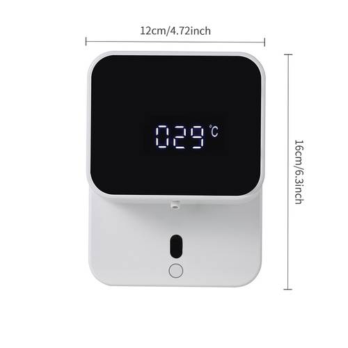 wall mounted touchless foam soap dispenser with automatic temperature sensor usb rechargeable hand sanitizer dispenser smart sensor for hygienic