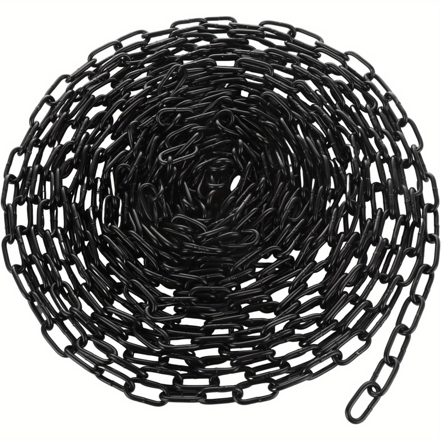E-shop 10 Meter Kohlenstoffstahlkette, 3 mm dick, schwarze Gliederkette geeignet für Hundeleinen, Lampen aufhängen und als Barriere