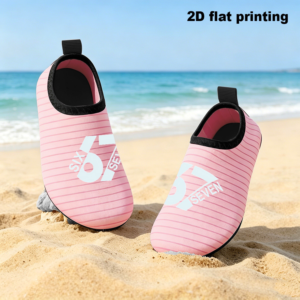 TEMU 1 Pair, 67 Patterns, 2d Cartoon Printing, Aqua Shoes, Kids Wading Shoes, Ideal Gift For Birthdays, Day And Holidays, 67 Themed 2d Printed Kids