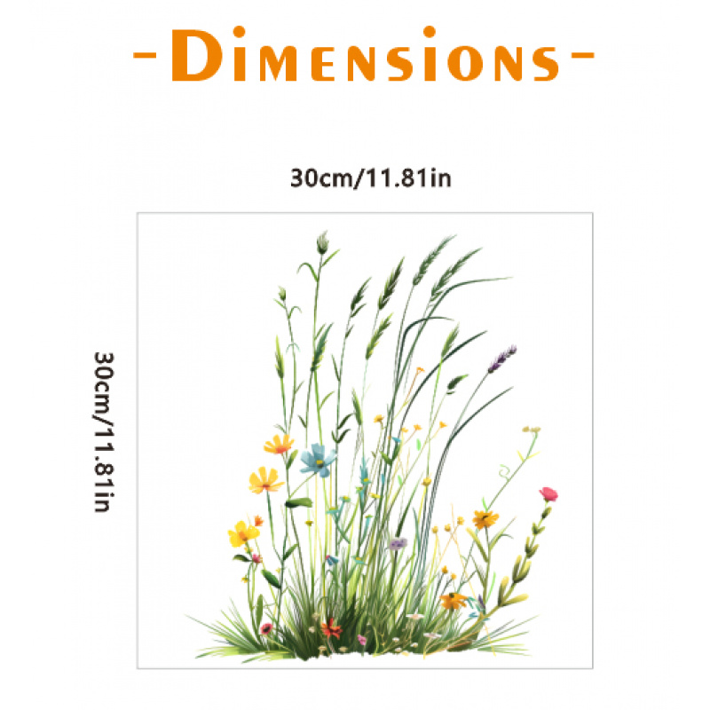 TEMU Vibrant Clusters, Pet Static Cling Glass Film, Leaves No Residue Or Adhesive, Self-adhesive And Removable, Reusable, Double-sided Visibility,