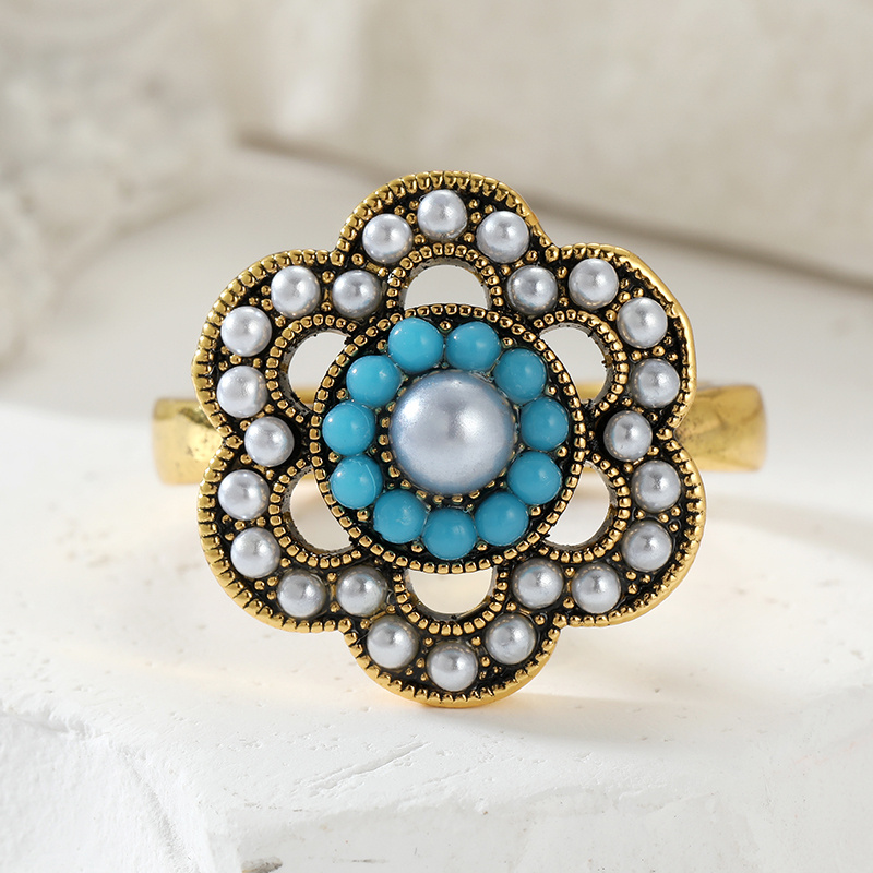 Women's Vintage Triple Layered Floral Rings