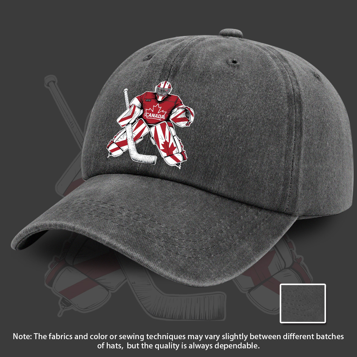 TEMU Canada Hockey Hockey Hat, Adjustable Baseball Cap, Polyester, , Multiple Colors, Sports Fan Apparel | Sporty Cap |