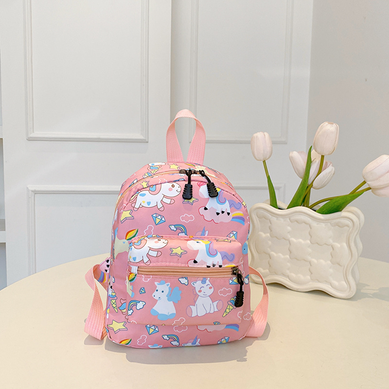 TEMU Cartoon Mini Backpack Small Daypack, Cute Dinosaur Unicorn Print Adjustable Shoulder Bag For Outdoor Travel