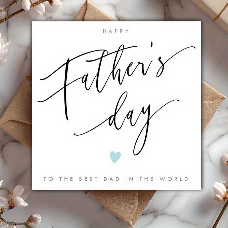 TEMU 1pc Humorous Father's Day Greeting Card, Card For Loving Fathers, Beautiful Poem For Dads, Gratitude For Fathers, Great For Birthdays, Happy