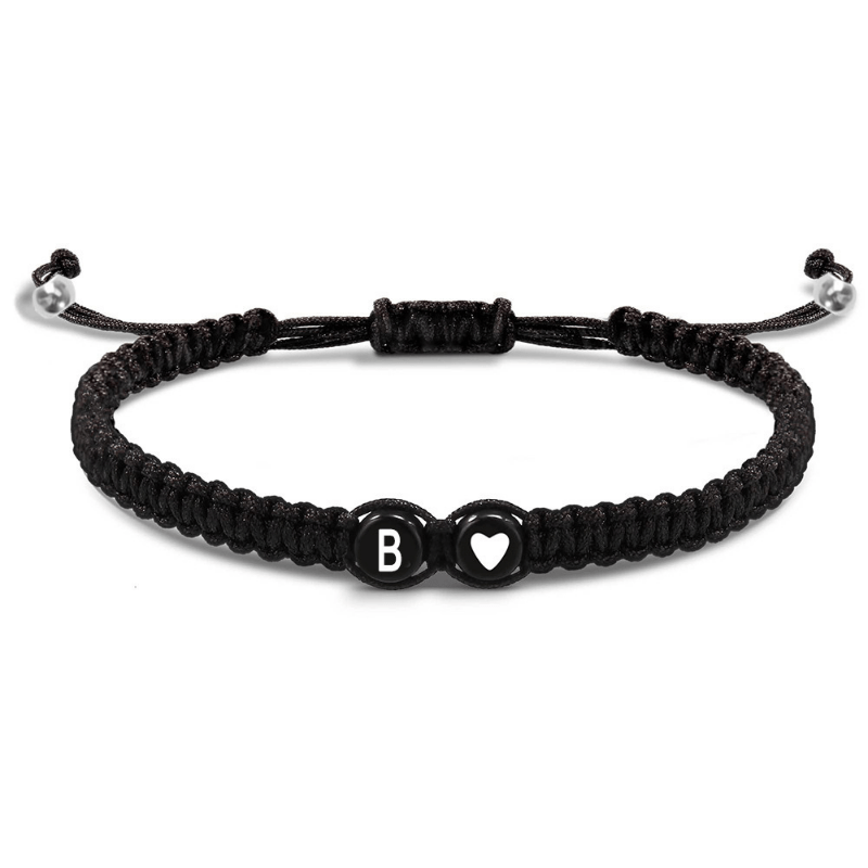 Heart Bracelet with 26 Letters, Perfect for Couples