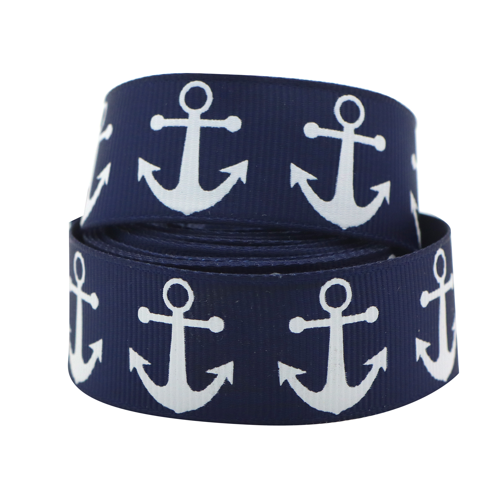 Image of Anchor Grosgrain Ribbon - 5 Yards, 22mm Wide, Perfect For Diy Crafts, Hair Bows, Gift Wrapping & Party Decorations