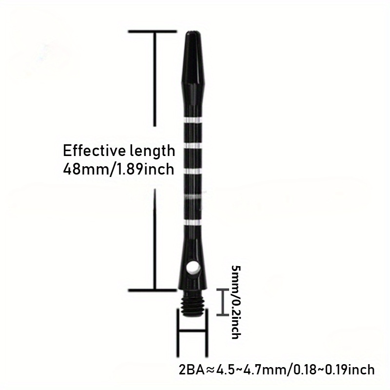 6pcs Multi-Color Options 2BA Aluminum Dart Shafts