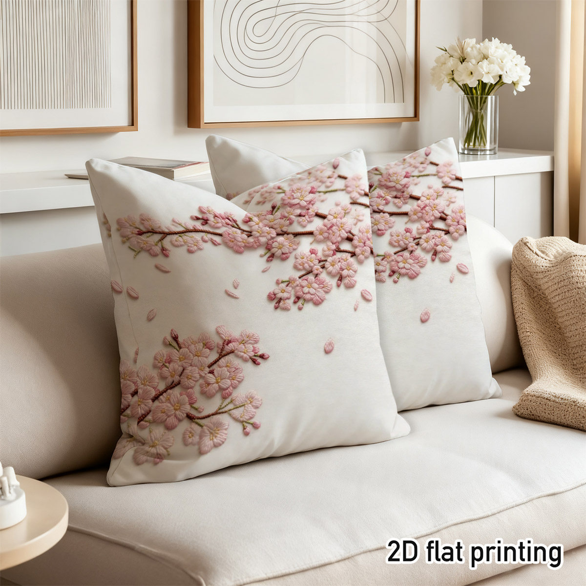 TEMU Juego de 2 fundas de almohada 2D con elegantes , impresión cara de rosas, ideales para cómodos de sofá, modernos de dormitorio, asientos vintage