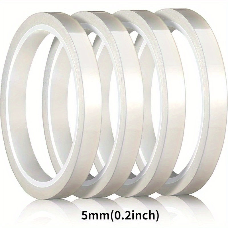 TEMU 4pcs 108 Ft Heat Resistant Tape For Sublimation Clear Heat Press Dispenser Tape Shrink Transfer High Resistant Temperature Tape Thermal Tape For