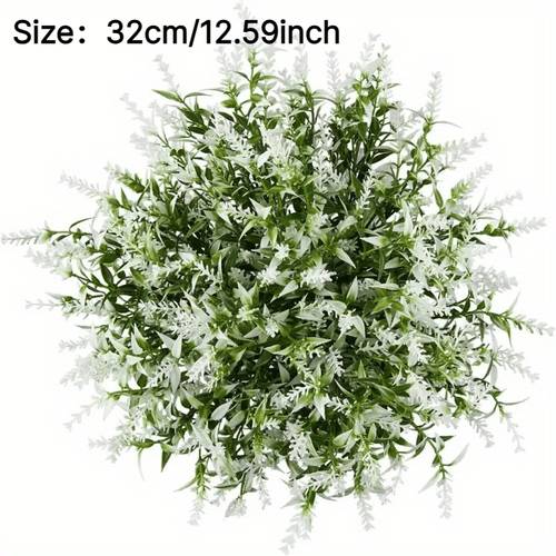 40pcs uv resistant non fading outdoor artificial lavender flowers suitable for garden wedding tabletop decor realistic faux plastic plants with spring decoration for porch window box no maintenance