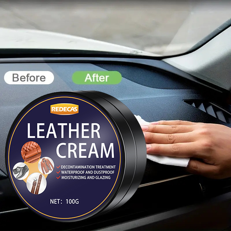 

100g Cream Leather Sofa Polishing Care Cream Leather Goods Leather Bags Leather Shoes Renovation Care Products Water-free Strong Decontamination Moisturizing Care Wax