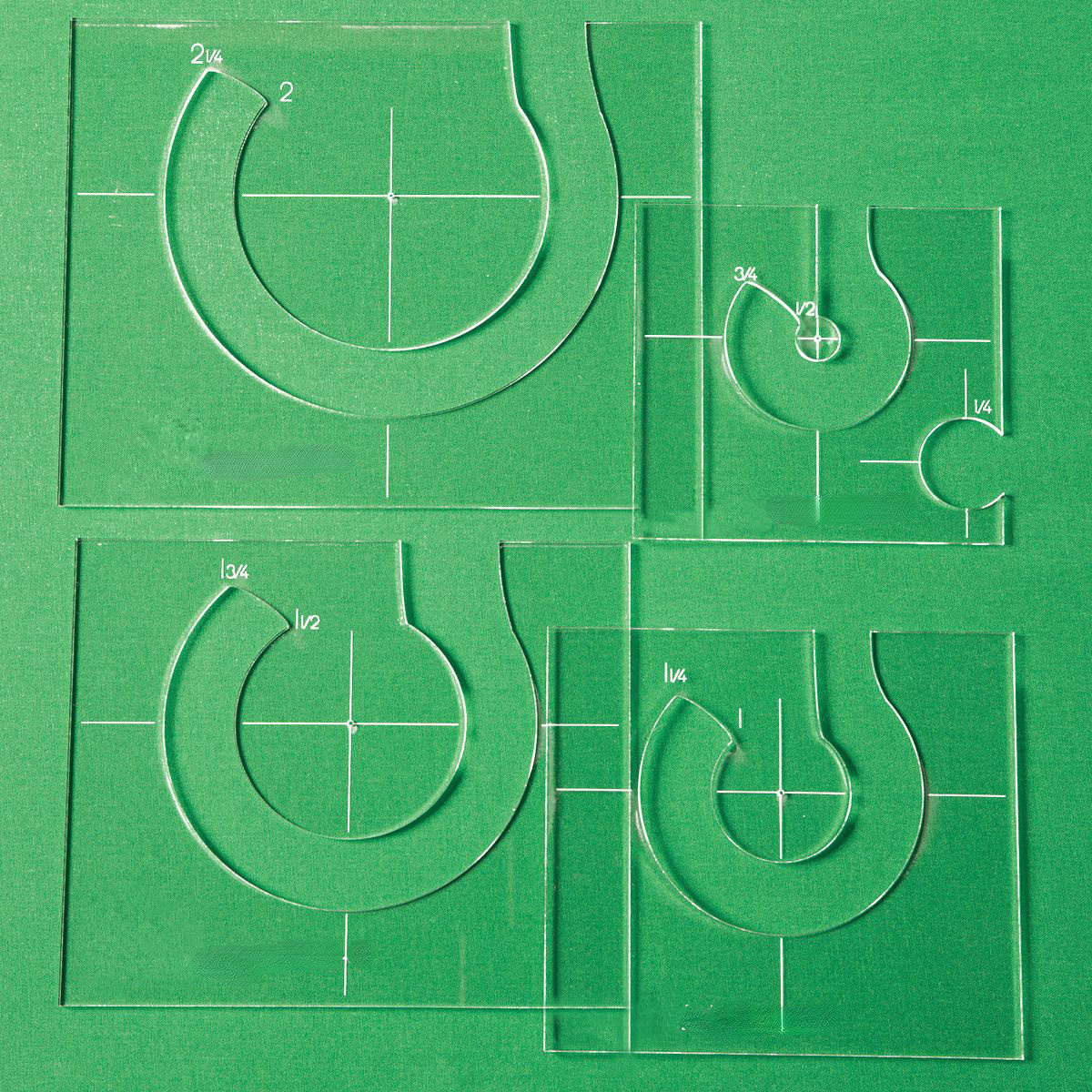 TEMU 4pcs Acrylic Template Set - Free-cutting Ruler For Household Sewing Machines