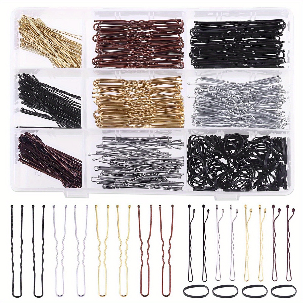 420pcs hair pins hairpins box women hair pin invisible wave - Temu
