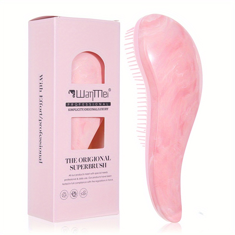 E-shop 1 Stück Magischer Entwirrkamm im Geschenkkarton – 4 Farben, Antistatische Massage-Haarbürste mit Luftpolsterung & Kamm als Festtagsgeschenk