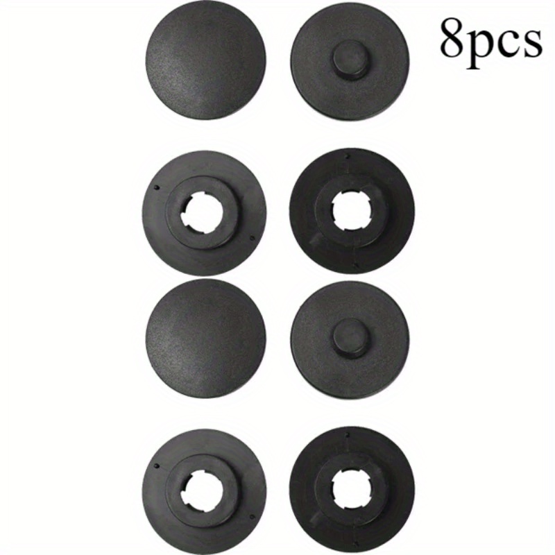 TEMU 8pcs(2sets) Car Floor Mat Fixer Clips Set, Double Layer , Resistant Retainer Accessories For Vehicle Interior Round Car Floor Mat Anti-slip Clip