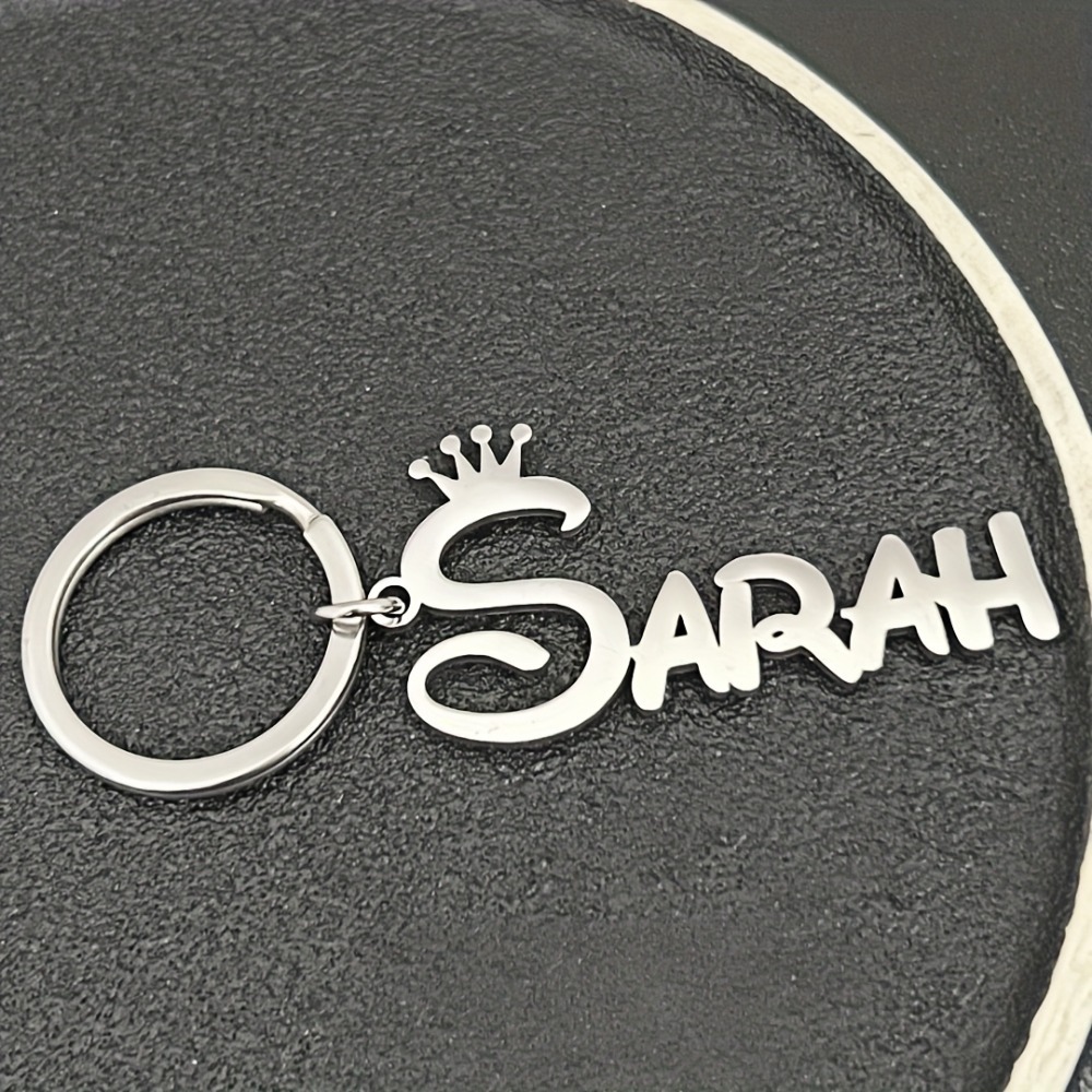 Custom Women's Keychain with Stainless Steel Crown