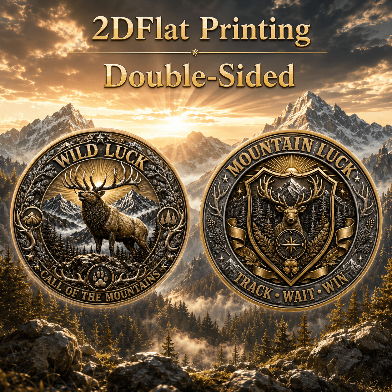 Wild Deer Themed Commemorative Coin
