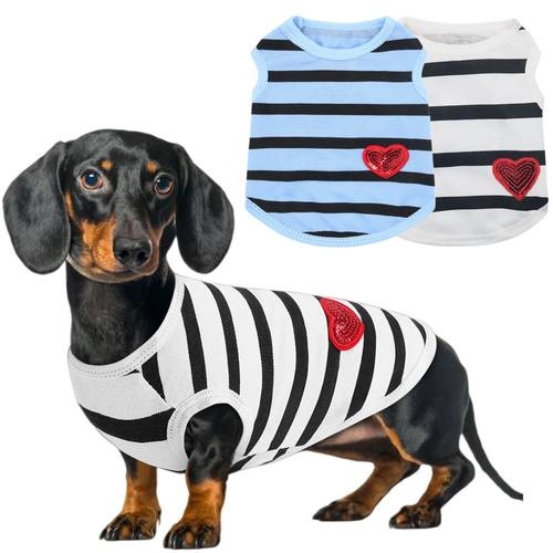 2pcs pack 2pcs soft breathable small dog shirts suitable for french dachshunds lightweight pet t shirts for boys girls wear for dachshund outfits