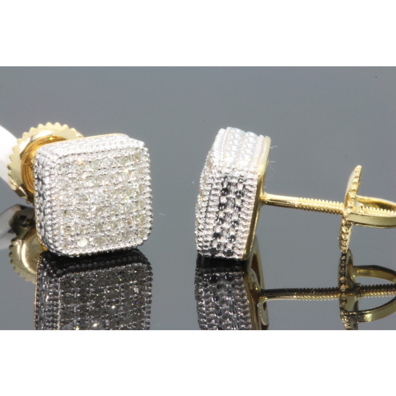TEMU Luxurious And Fashionable Earrings, Exquisitely Plated With 14k Golden And Inlaid With White Synthetic Zirconia, Beautiful And Elegant