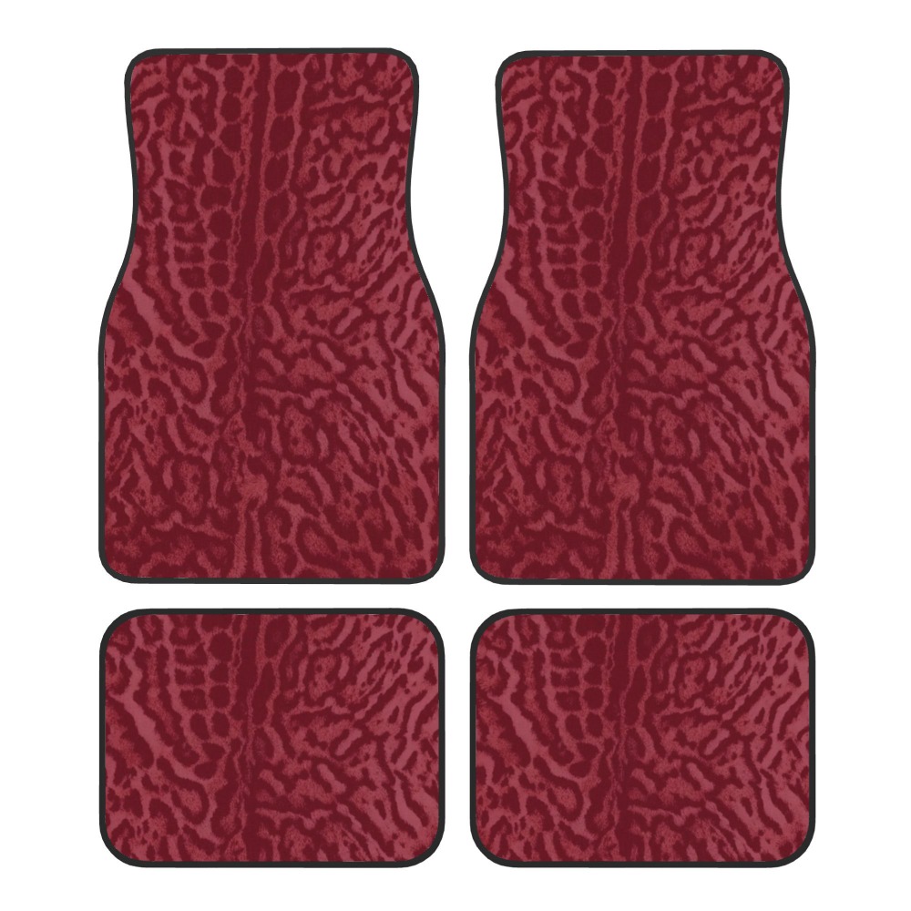 4pcs [2d Flat] Print Design Car Floor Mats - Fashionable, Durable, Stain-resistant, Non-slip, Easy To Clean, Suitable For All Vehicles, Front And Rear Floor Mats, Dustproof And