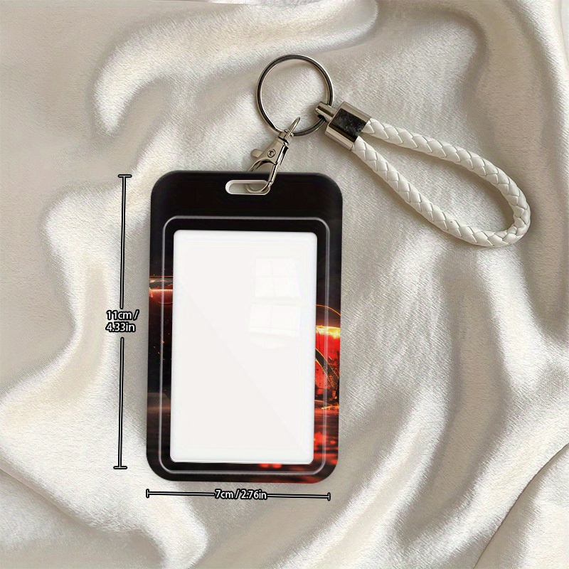 TEMU 2D para tarjetas con diseño de póster de coche de carreras, equipada con cubierta deslizante para facilidad de uso y durabilidad, un cordón