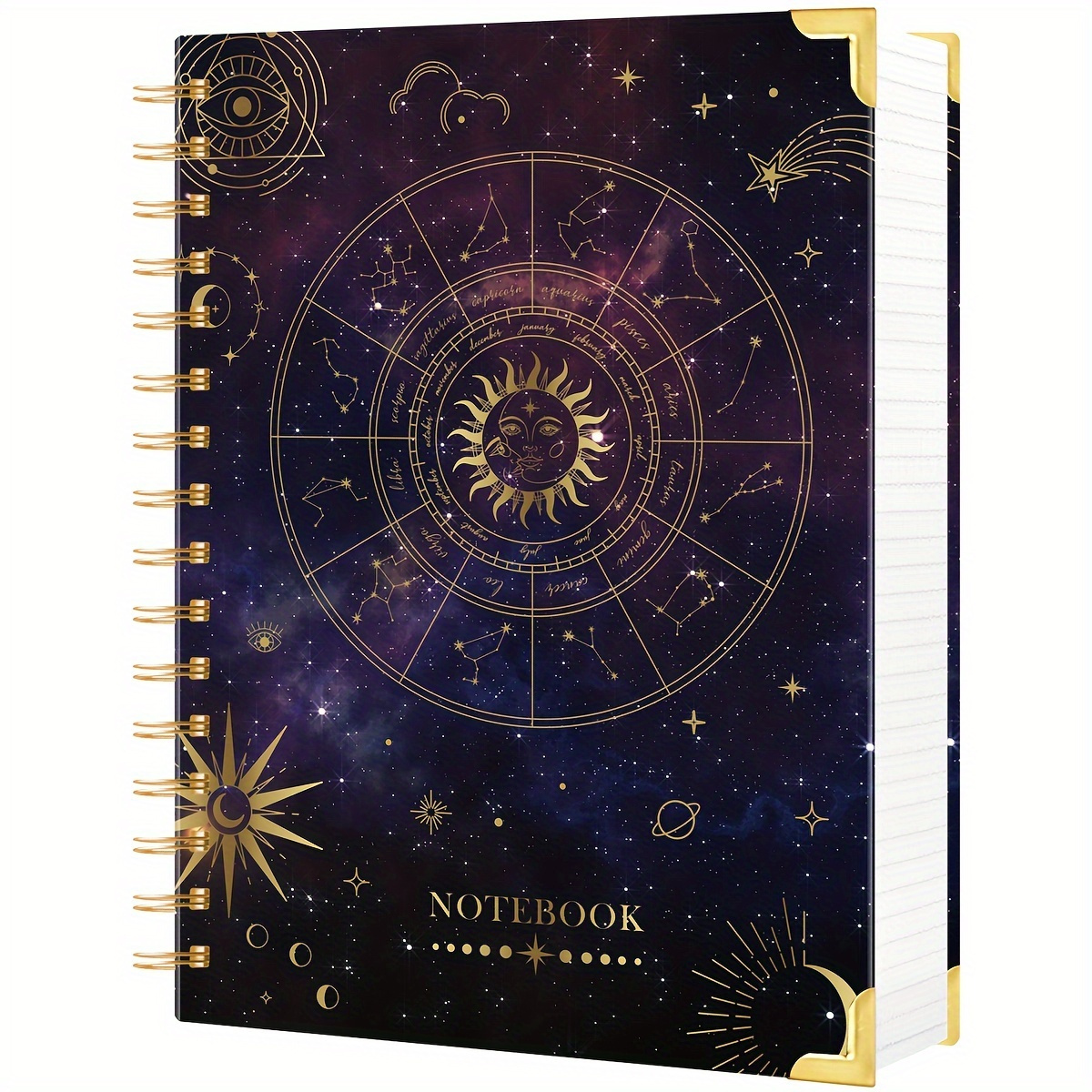 

A5 Notebook Astrology , 240 Dot Lined , Gsm , 5.8" X 8.4" For And School Use