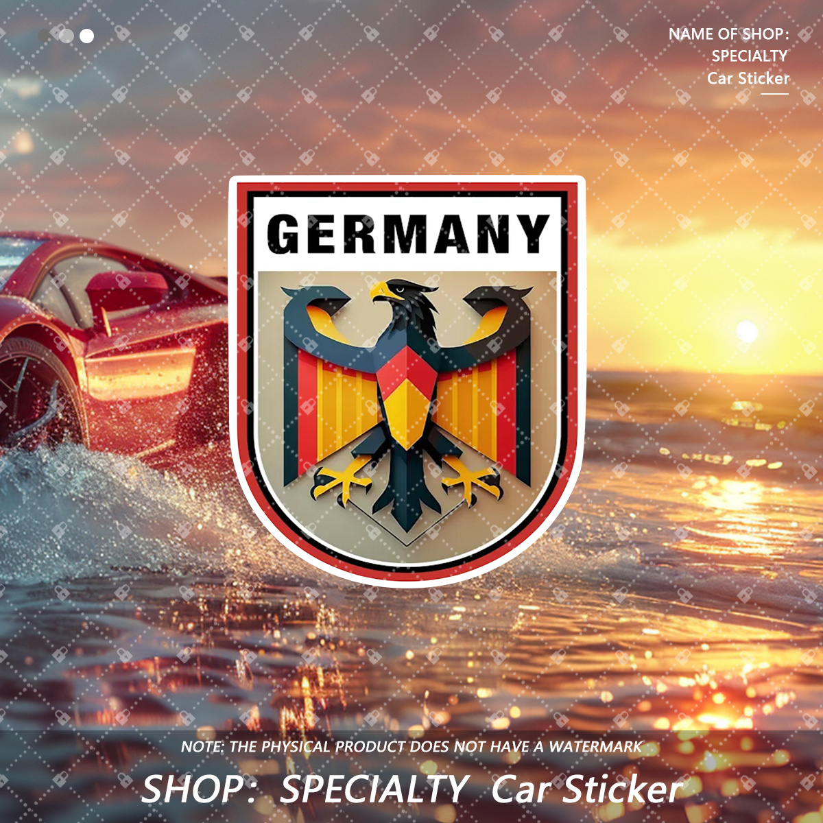 

Germany Waterproof Vinyl Car Stickers, Motorcycle Stickers, Laptop Stickers - A Touch Of To - , Suvs - Unique Gifts - Creative Car Accessories