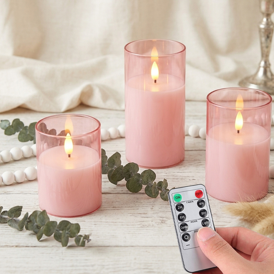 LED Electric Candles for Home Decor, Battery-Powered with Timer Function