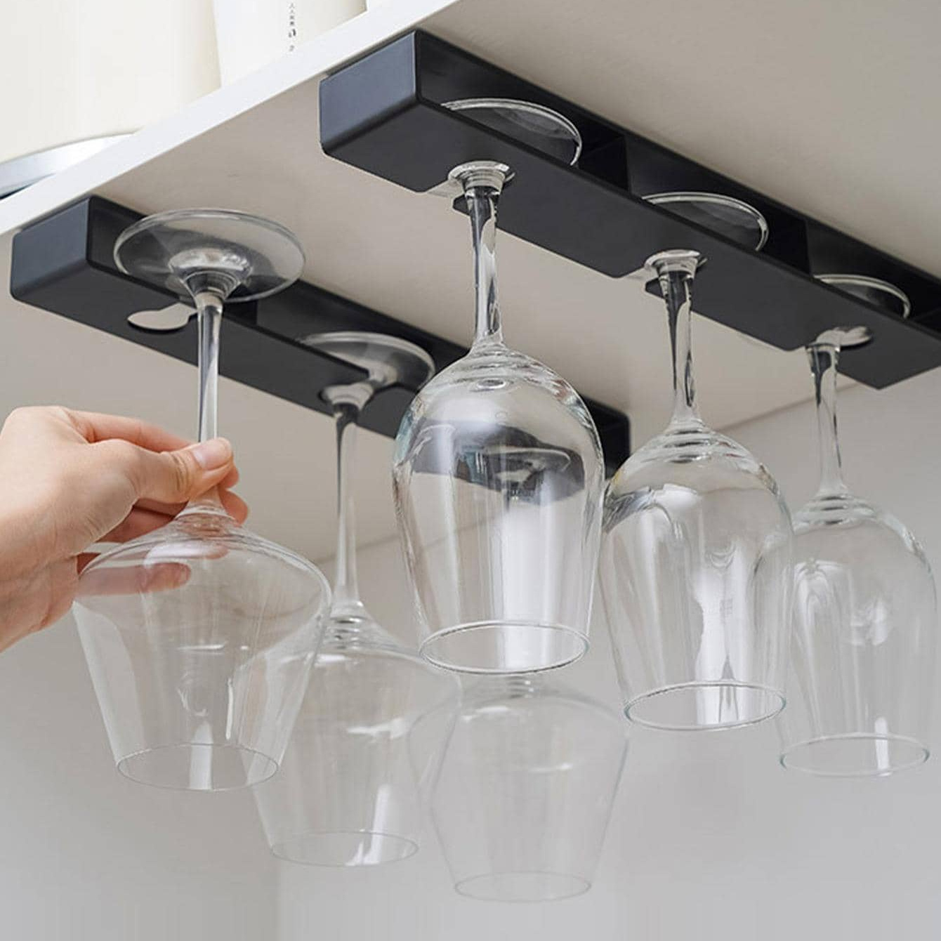 2 1pc home utility kitchen display wine red wine hanging no hole glass goblet upside down rack