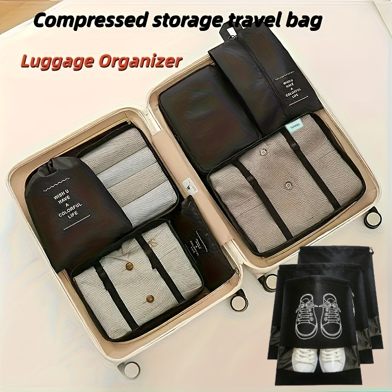 10pcs Travel Packaging Cube Set for Lightweight Storage