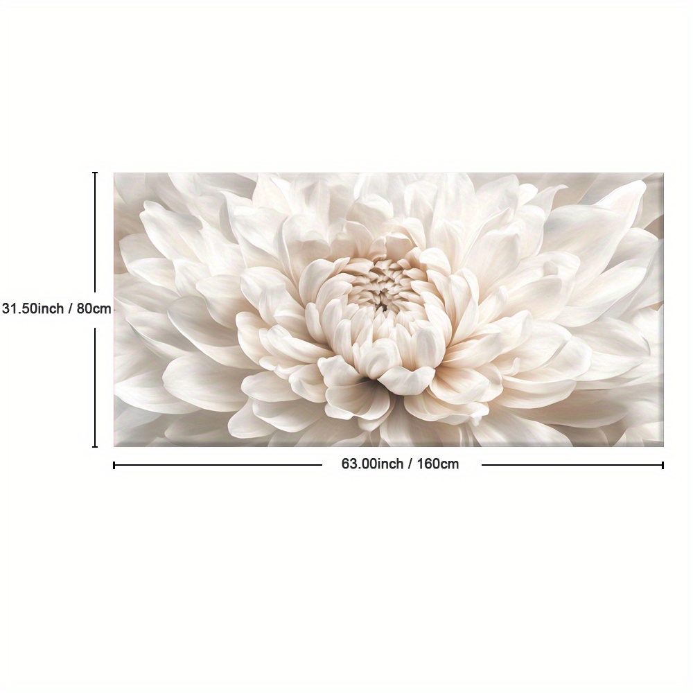 TEMU 1pc Framed Wall Art, Fine Petals Art Prints, Canvas Print, Delicate Layers Canvas Artwork, Wall Art, Horizontal Wall Art, Farmhouse Style, Wood