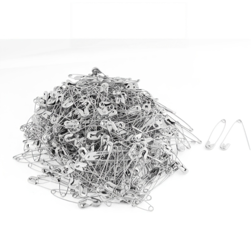 TEMU 114pcs Safety Pins Per Box, Sizes, 1.81 Inch Silvery - Suitable For Garment Tags And Crafts.