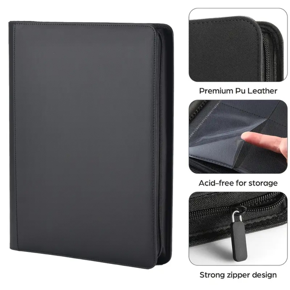 TEMU Card Collection Book Large Capacity Collection Of 16 Pages, 9 Grid Card Collection, Sports And Outdoor Leisure Products, Souvenir Display And