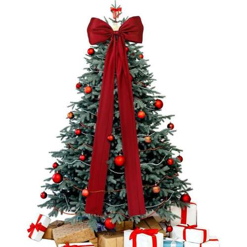 Nœud De Noël Extra Large 65x105 Cm – Arc Décoratif Pour Sapin, Porte, Couronne | Mariage, Anniversaire, Fêtes