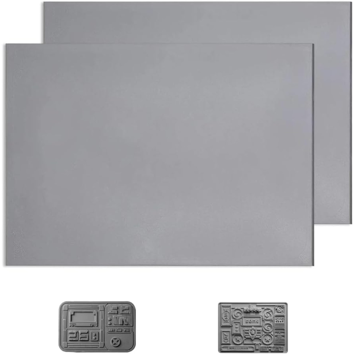 Image of Laser Stamp Rubber, Set Of 2 - A4 Stamp Plate 30 × 21 Cm, 2.3 Mm Thick, With Adhesive Backing For Engraving Machines, Stamp Making And Projects