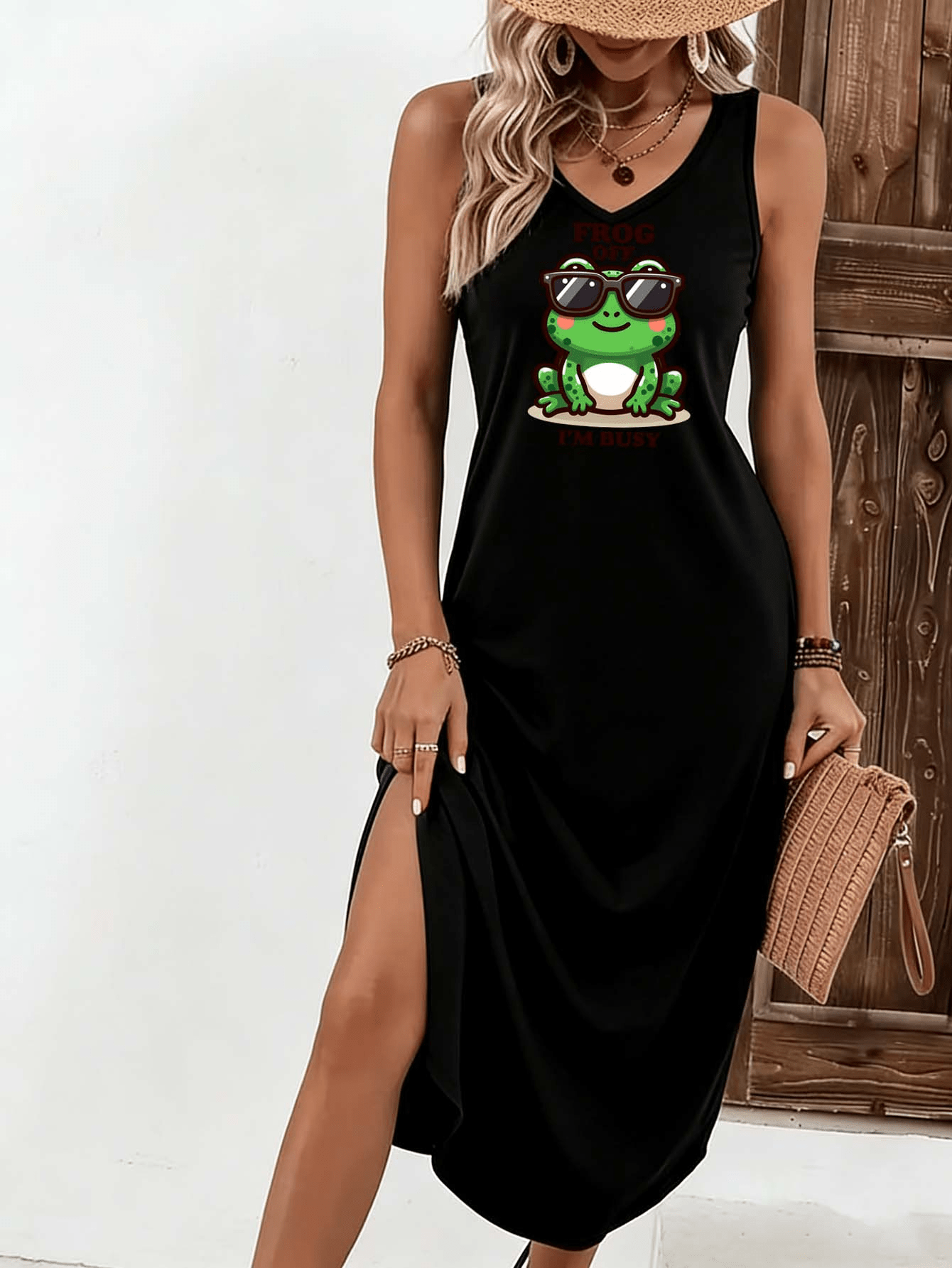 knee length dresses for ladies Frog Closure Dress– pītusa