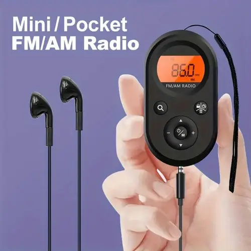 personal pocket radio am fm portable rechargeable transistor radio with best reception long stereo timer backlit